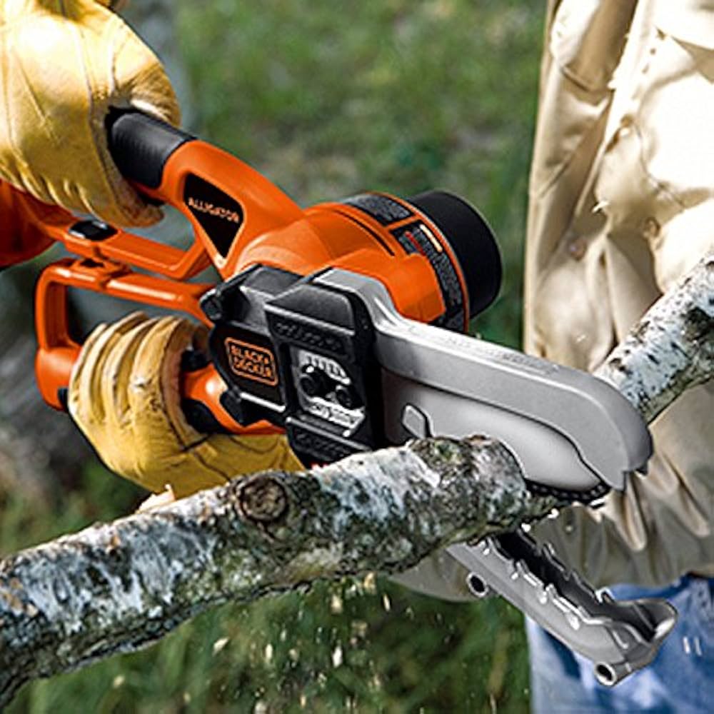 BLACK＆DECKER 18V リチウム ハサミ型チェーンソー LLP18 楽天市場】18V 2.0Ahリチウムハサミ型チェーンソー LLP18N 園芸